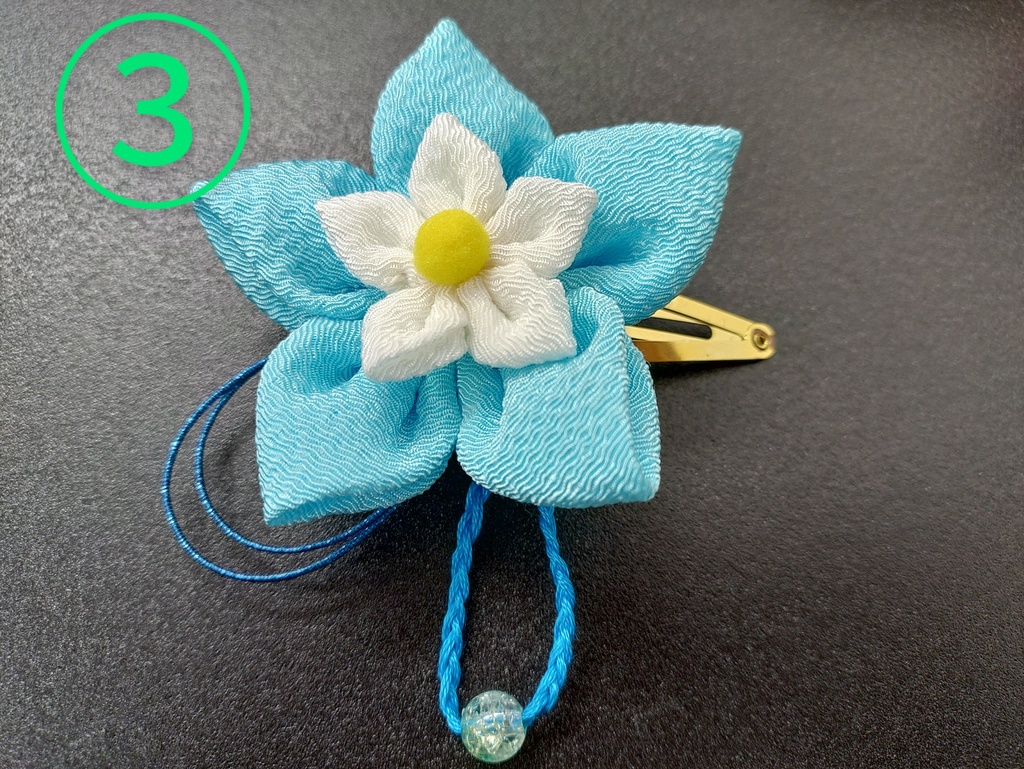 琉璃百合の髪飾り