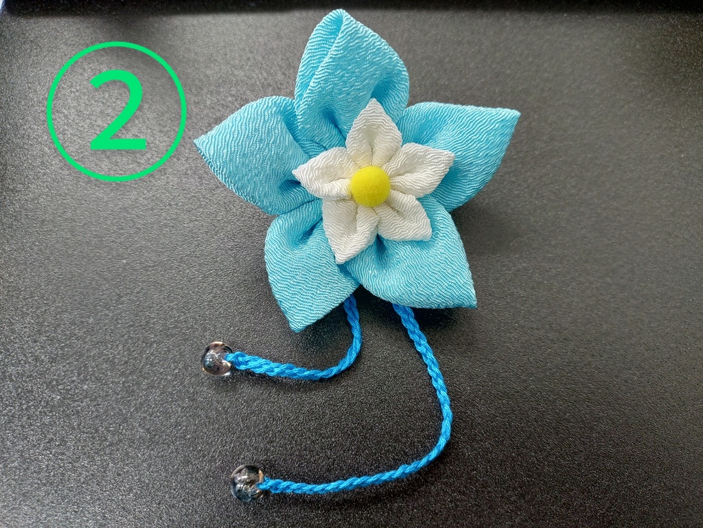 琉璃百合の髪飾り