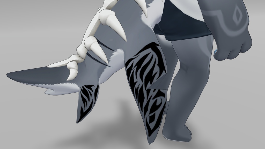 【VRC】シャロ(Chalo)くん用 サメ尻尾のタトゥー