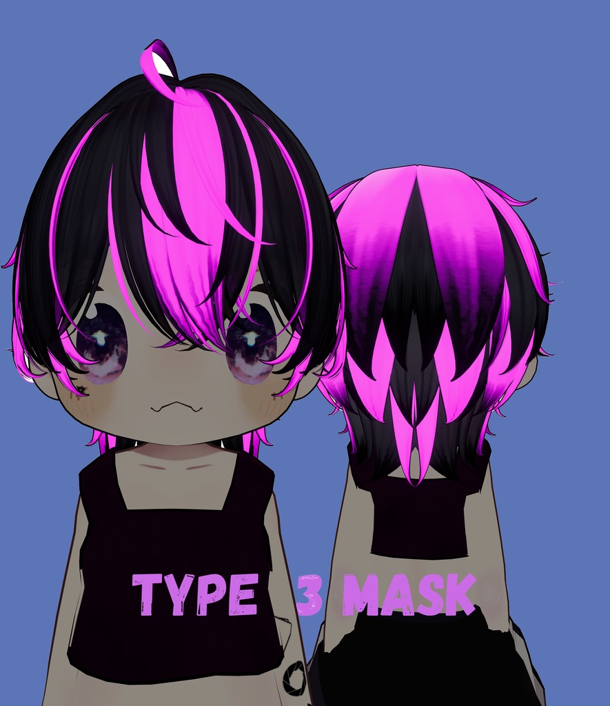 【VRC想定】【無造作ショートネオウルフ 】Ver.2 texture hair