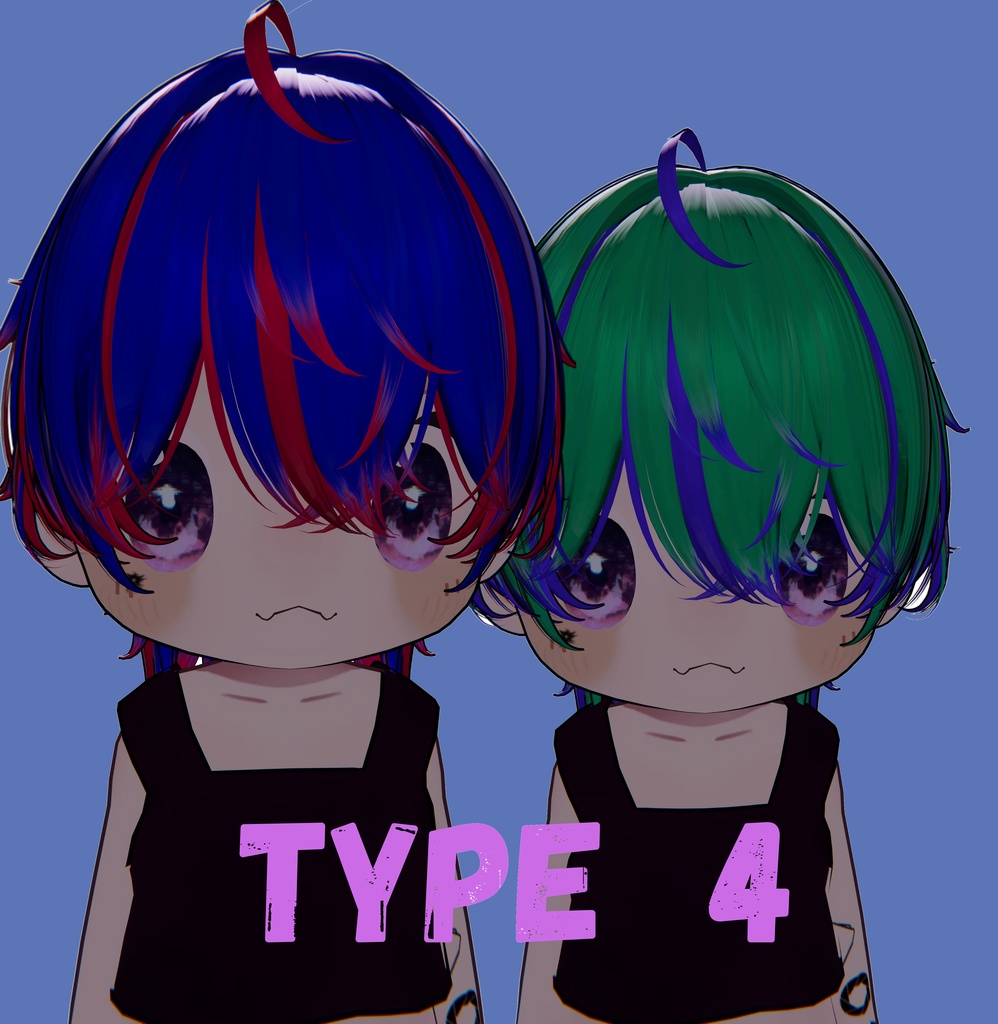【VRC想定】【無造作ショートネオウルフ 】Ver.2 texture hair