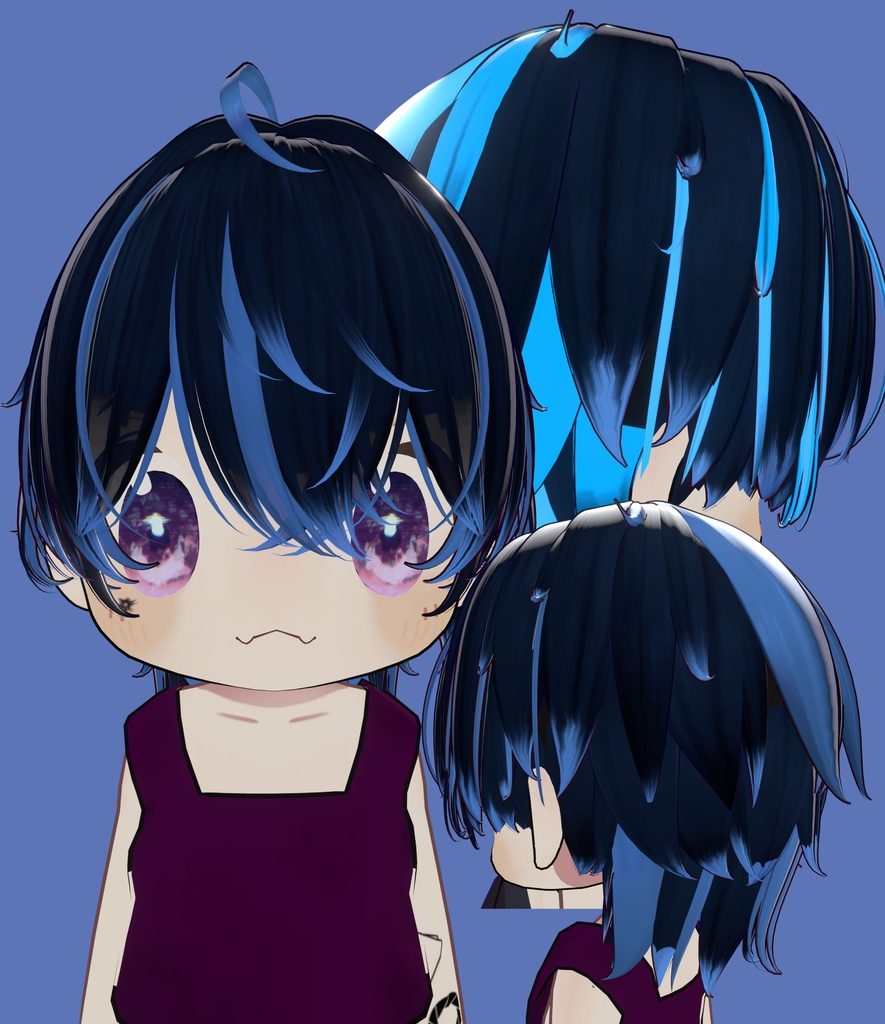 【VRC想定】【無造作ショートネオウルフ 】Ver.2 texture hair