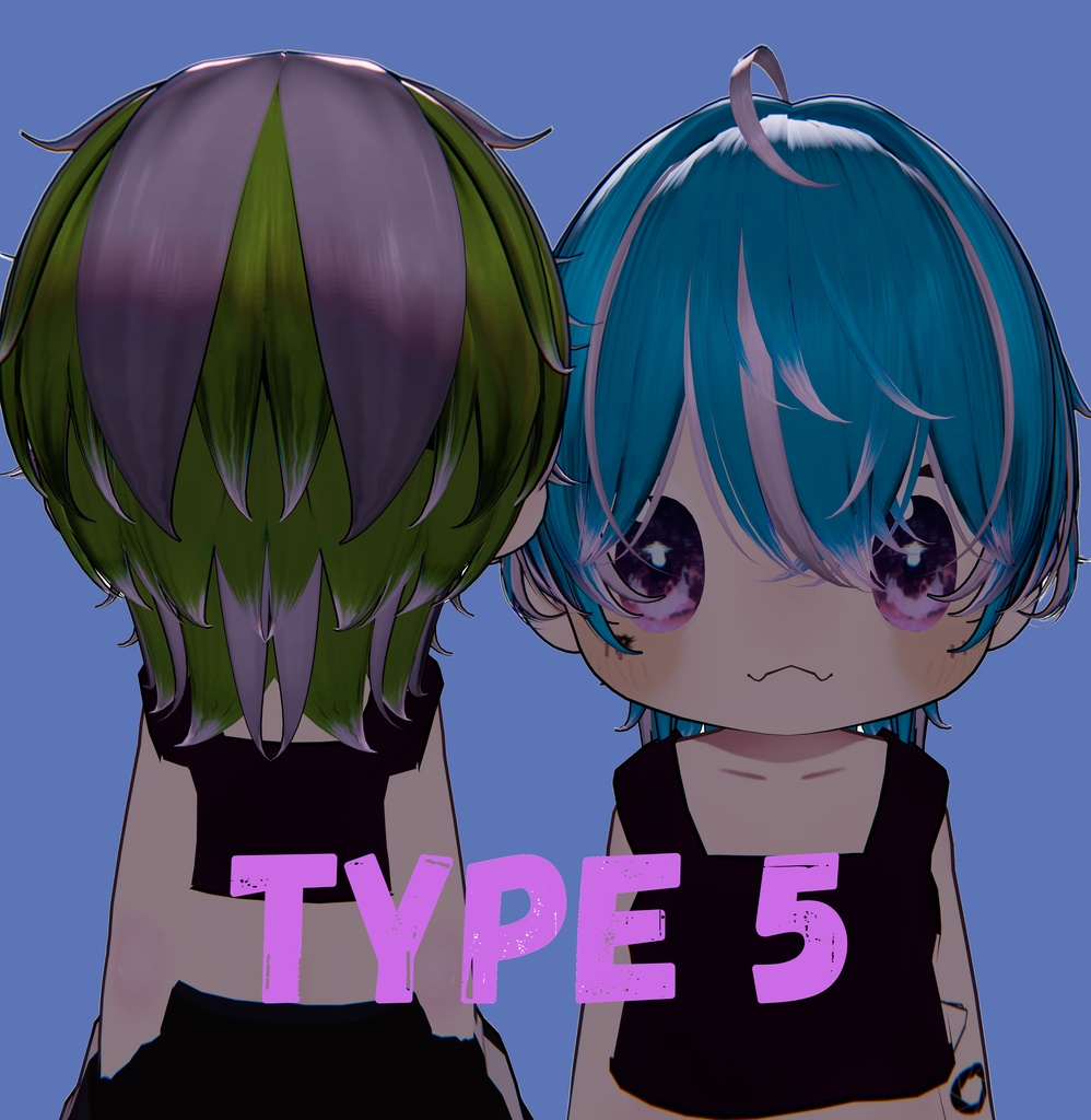 【VRC想定】【無造作ショートネオウルフ 】Ver.2 texture hair