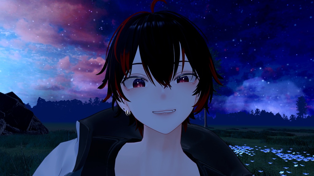 【オリジナル3Dモデル】 方-Kanata- #BLUESTELLA, Hair texture