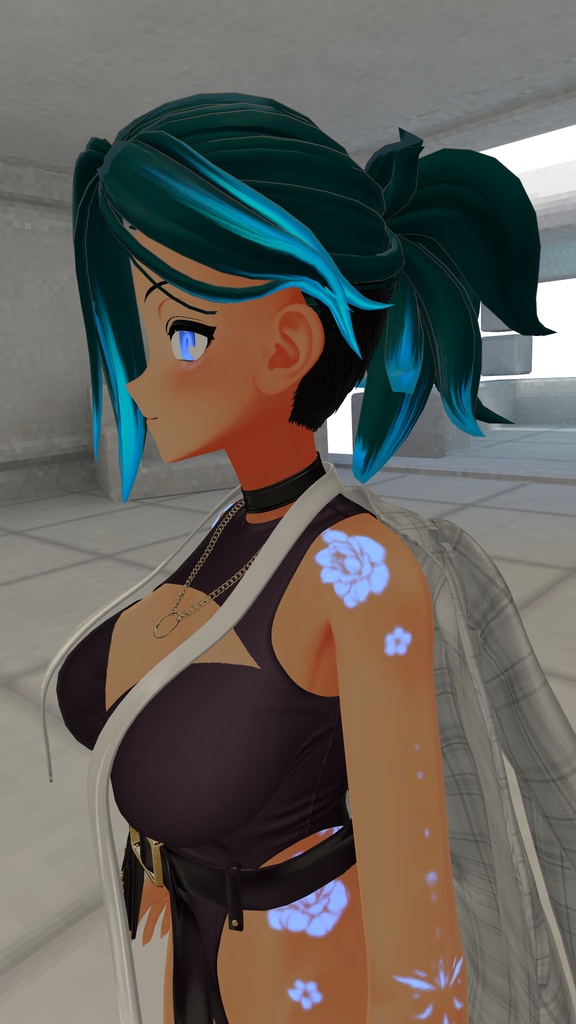 ツーブロック ポニーテール【3Dヘアモデル】Kiki - ⸜❤︎⸝ Highlights Texture ⸜❤︎⸝