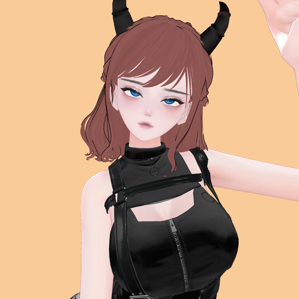 ❥・ Evil Bob Hair ⸜❤️⸝ (Tail and Horns)