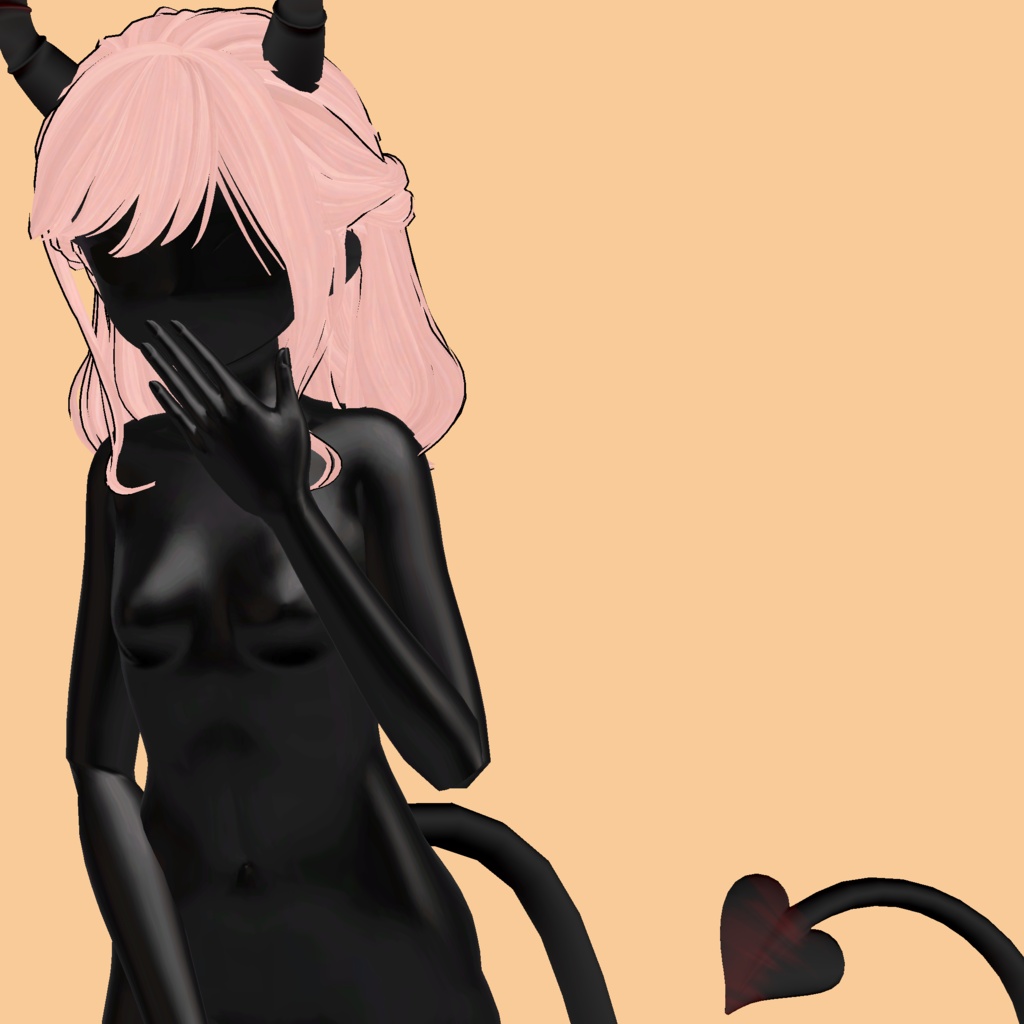 ❥・ Evil Bob Hair ⸜❤️⸝ (Tail and Horns)