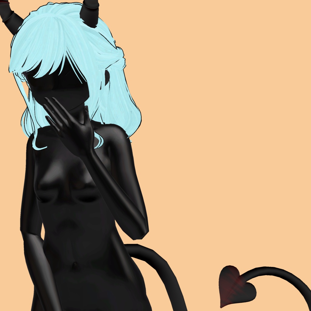 ❥・ Evil Bob Hair ⸜❤️⸝ (Tail and Horns)