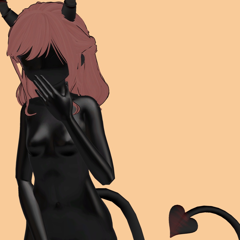 ❥・ Evil Bob Hair ⸜❤️⸝ (Tail and Horns)