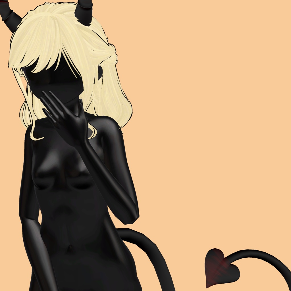 ❥・ Evil Bob Hair ⸜❤️⸝ (Tail and Horns)
