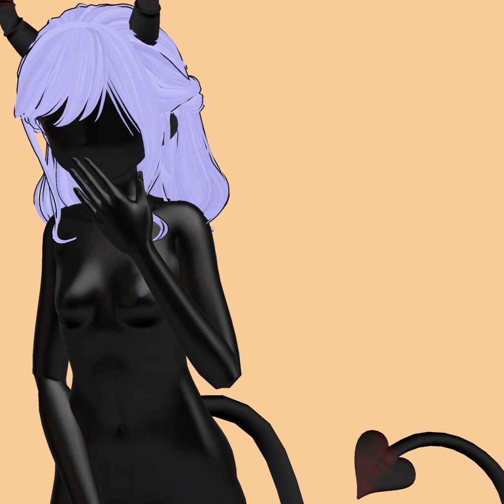 ❥・ Evil Bob Hair ⸜❤️⸝ (Tail and Horns)