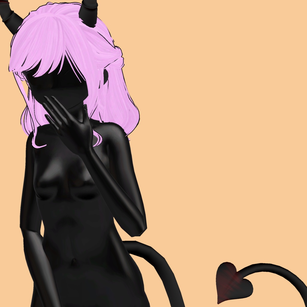 ❥・ Evil Bob Hair ⸜❤️⸝ (Tail and Horns)