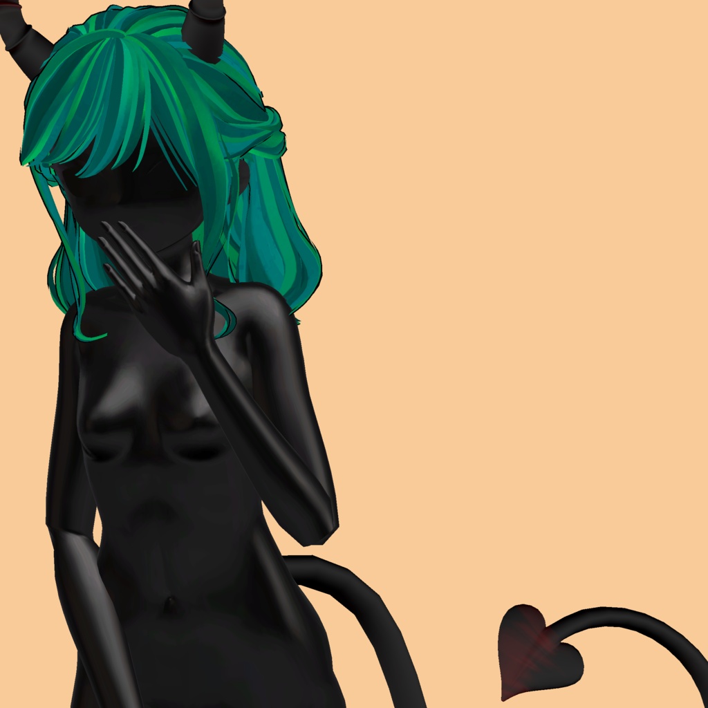 ❥・ Evil Bob Hair ⸜❤️⸝ (Tail and Horns)