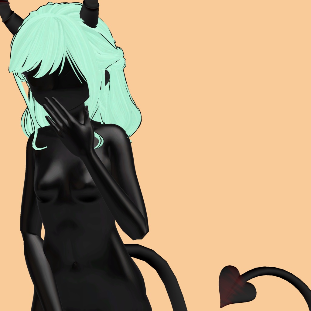 ❥・ Evil Bob Hair ⸜❤️⸝ (Tail and Horns)