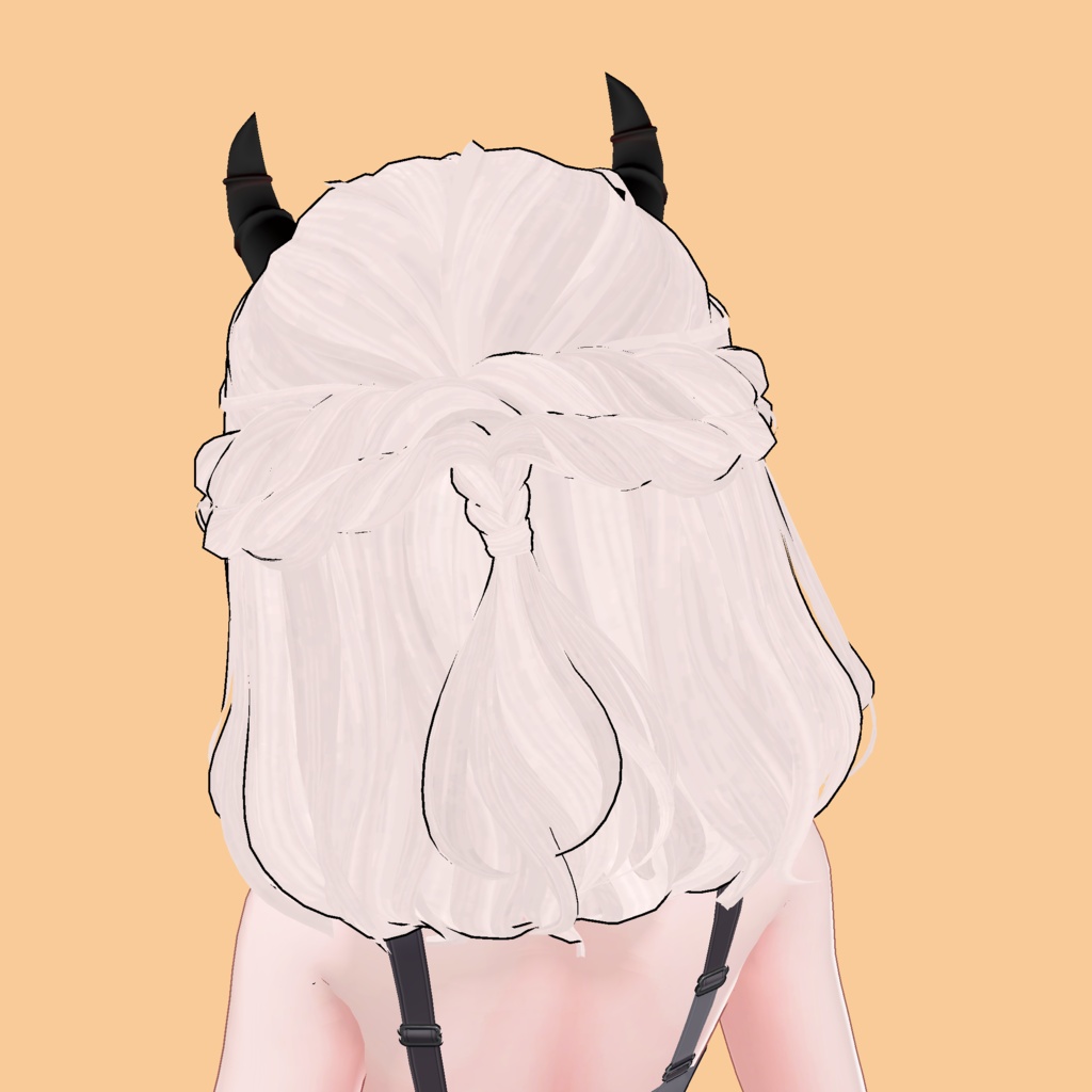 ❥・ Evil Bob Hair ⸜❤️⸝ (Tail and Horns)