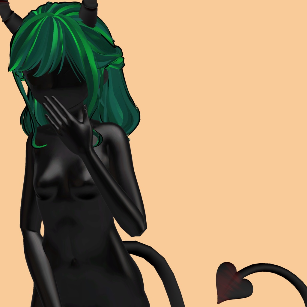 ❥・ Evil Bob Hair ⸜❤️⸝ (Tail and Horns)