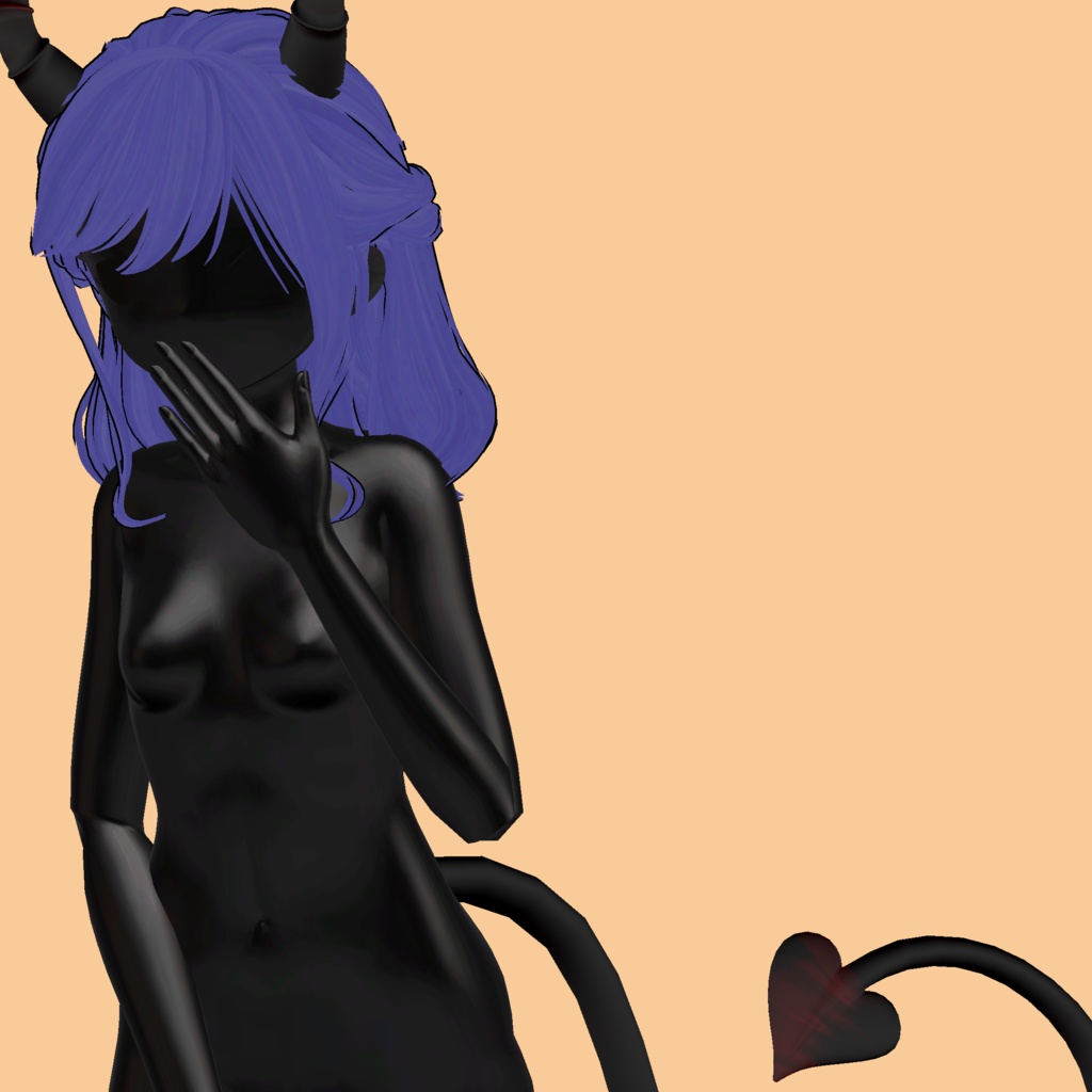 ❥・ Evil Bob Hair ⸜❤️⸝ (Tail and Horns)