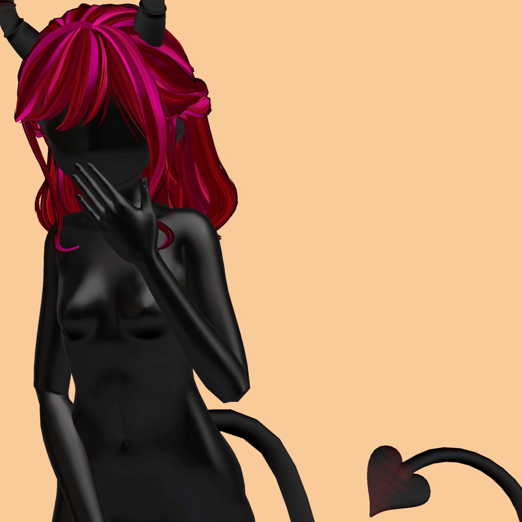❥・ Evil Bob Hair ⸜❤️⸝ (Tail and Horns)
