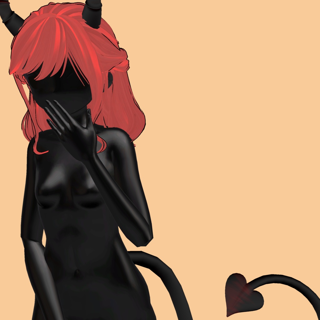 ❥・ Evil Bob Hair ⸜❤️⸝ (Tail and Horns)