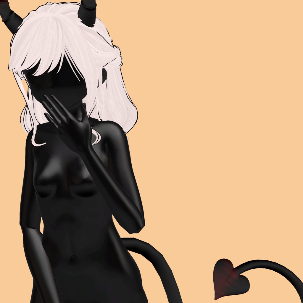 ❥・ Evil Bob Hair ⸜❤️⸝ (Tail and Horns)