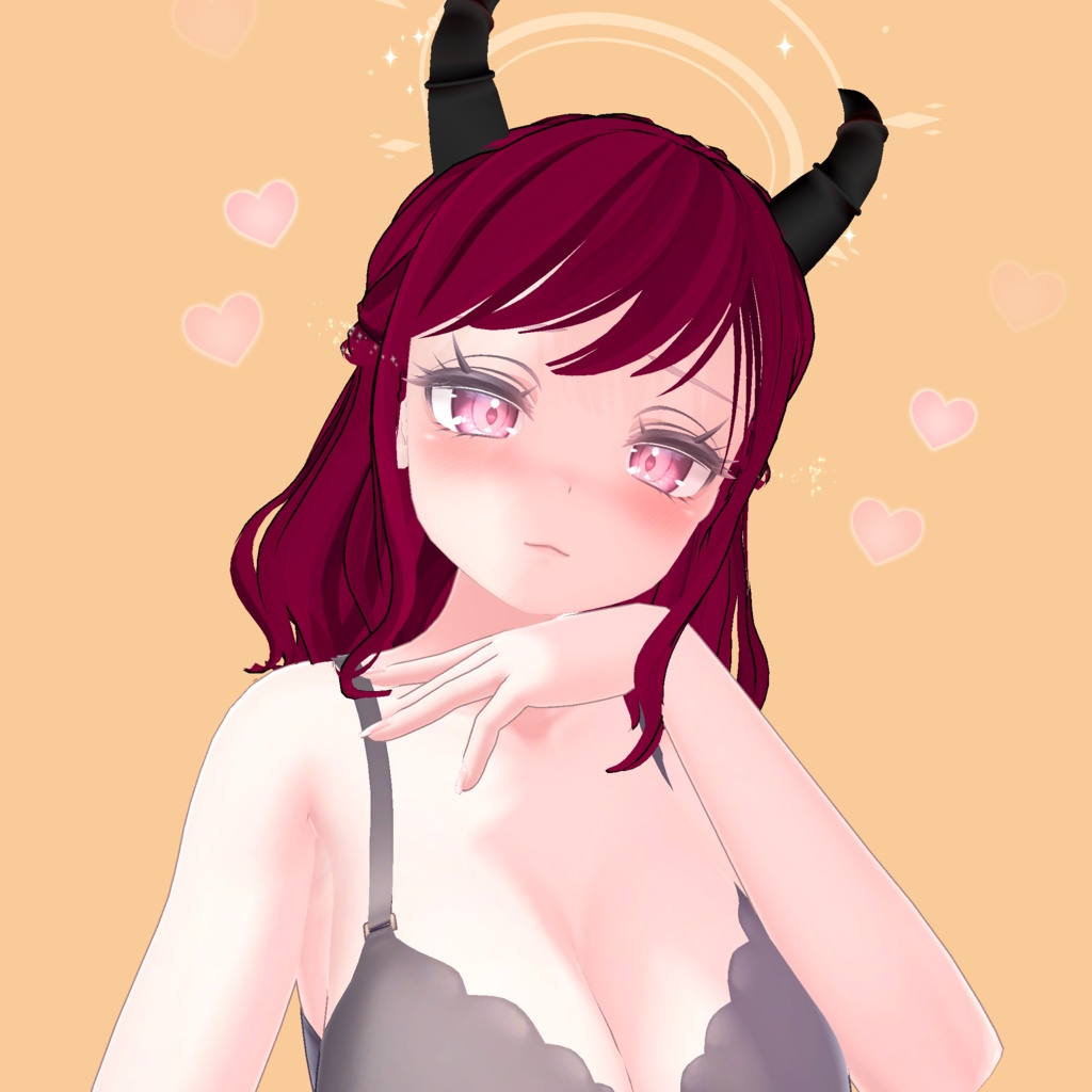 ❥・ Evil Bob Hair ⸜❤️⸝ (Tail and Horns)