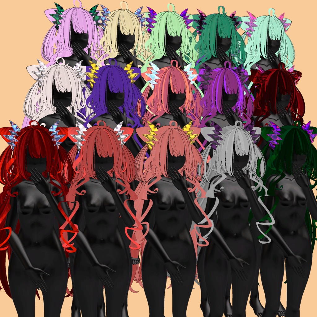 Candy Twintails 【VRC Hair】