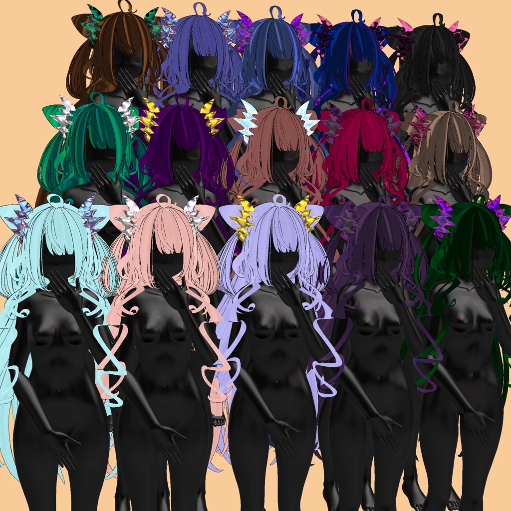 Candy Twintails 【VRC Hair】