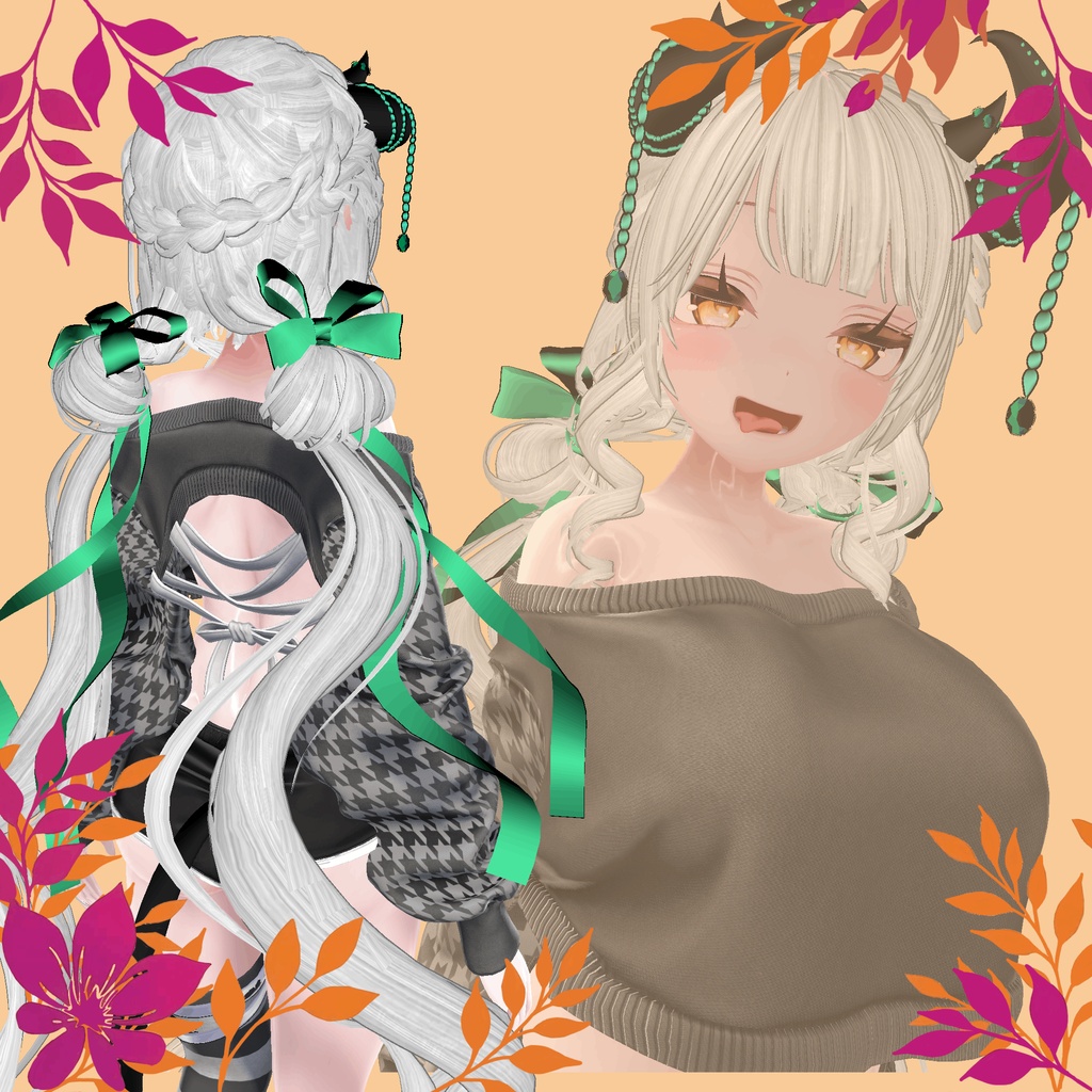 ❥・Sweet Bun Twintalis Hair 🎀