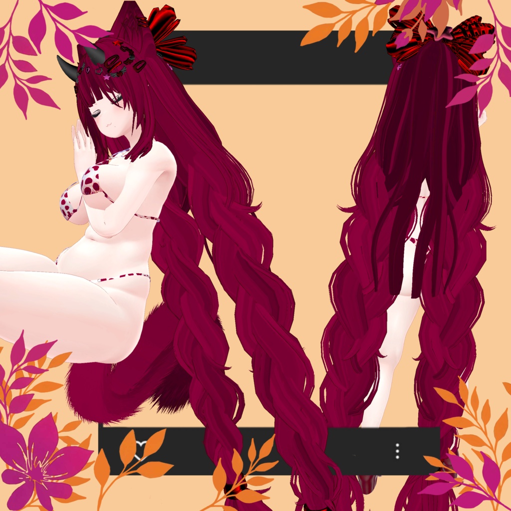 ❥・ Velvet Fox twin Braids (foxgirl) Siu Siu