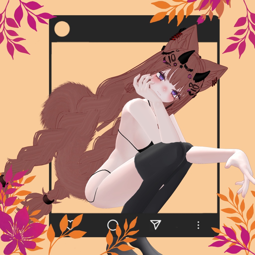 ❥・ Velvet Fox twin Braids (foxgirl) Siu Siu