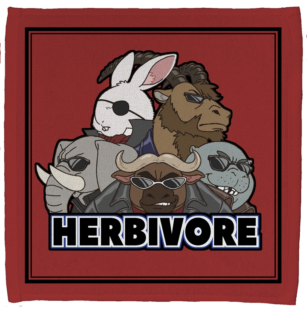 草食獣ミニタオル