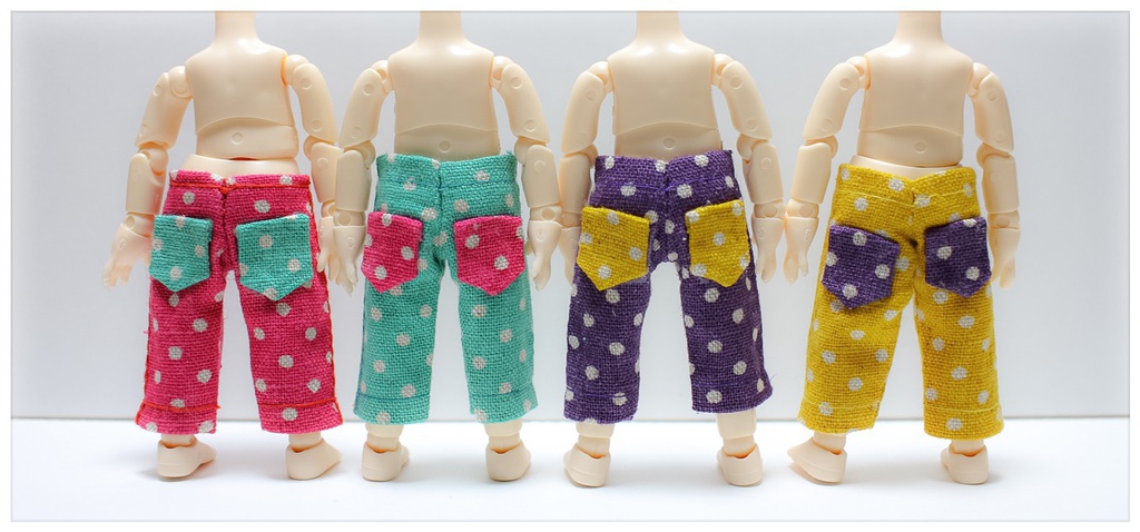 《即納品》カラフルドットパンツ(オビツ11サイズ用)