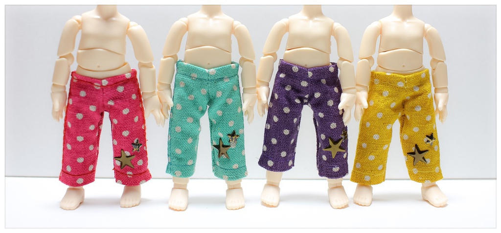 《即納品》カラフルドットパンツ(オビツ11サイズ用)