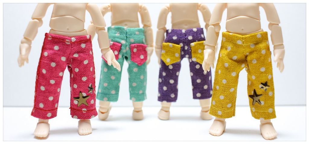 《即納品》カラフルドットパンツ(オビツ11サイズ用)