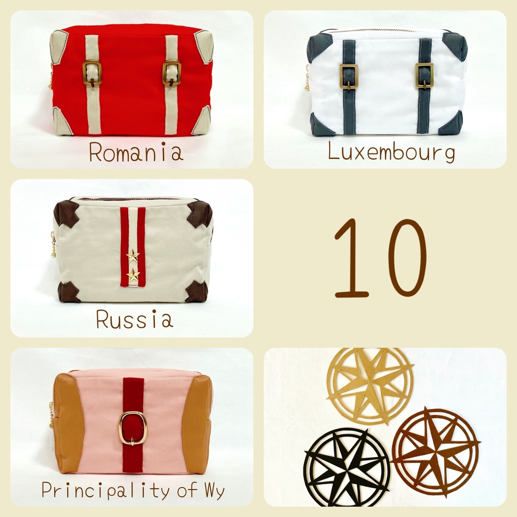 10【ヘタリア】衣装モチーフトランク風ポーチ