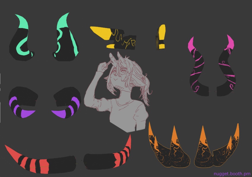 patterned horns