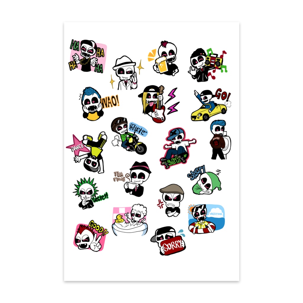 やんちゃドクロのカールくんスタンプ詰め