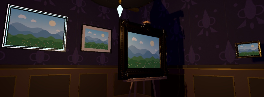 【VRChat】Photo Frame - 作り込んだ額縁 12 種・画像 URL・スライドショー フォトフレーム【Basic / Pro / DX】