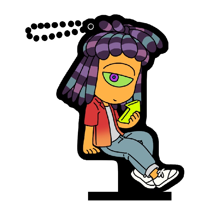 おすわりスパイキーアクキー兼アクスタ