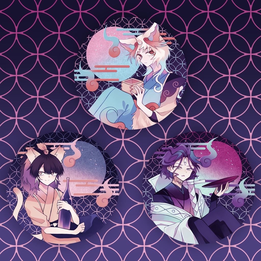 妖宴座缶バッチセット