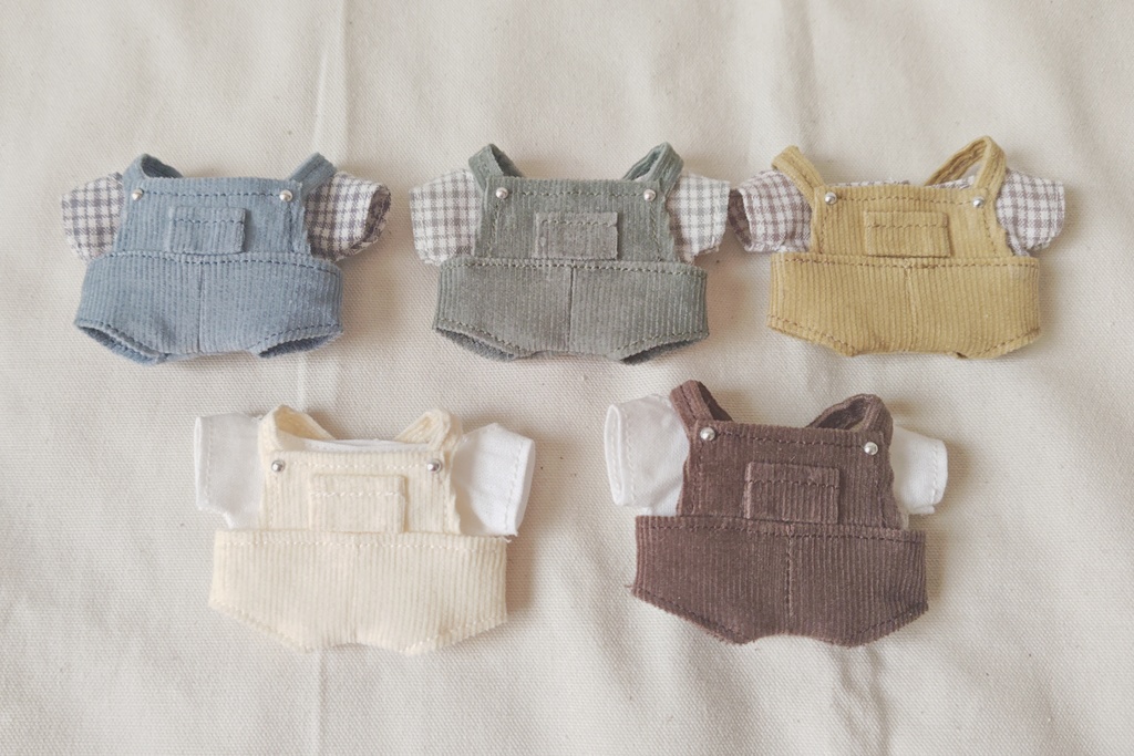 【ちびぐるみ】コーデュロイサロペット