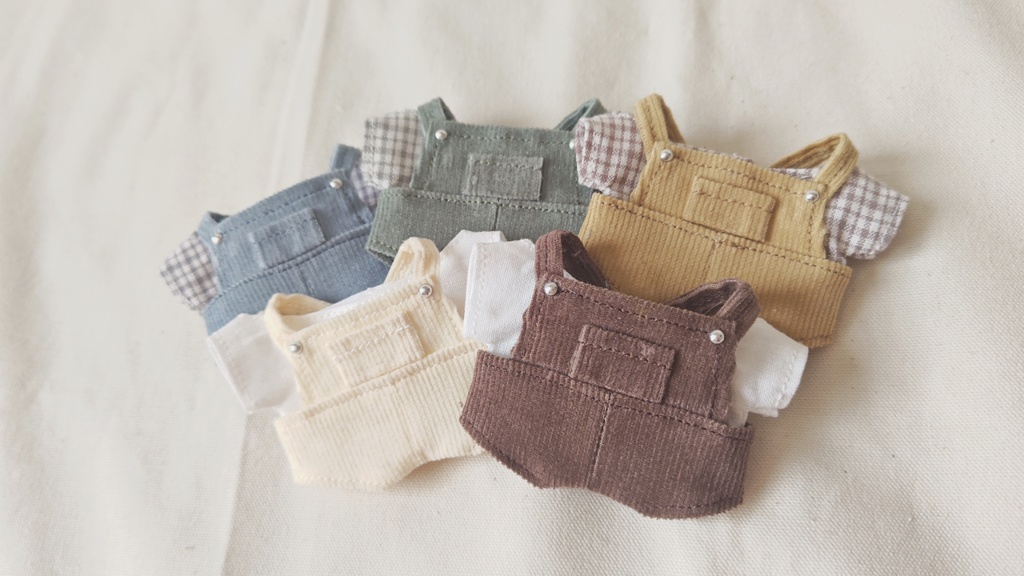 【ちびぐるみ】コーデュロイサロペット