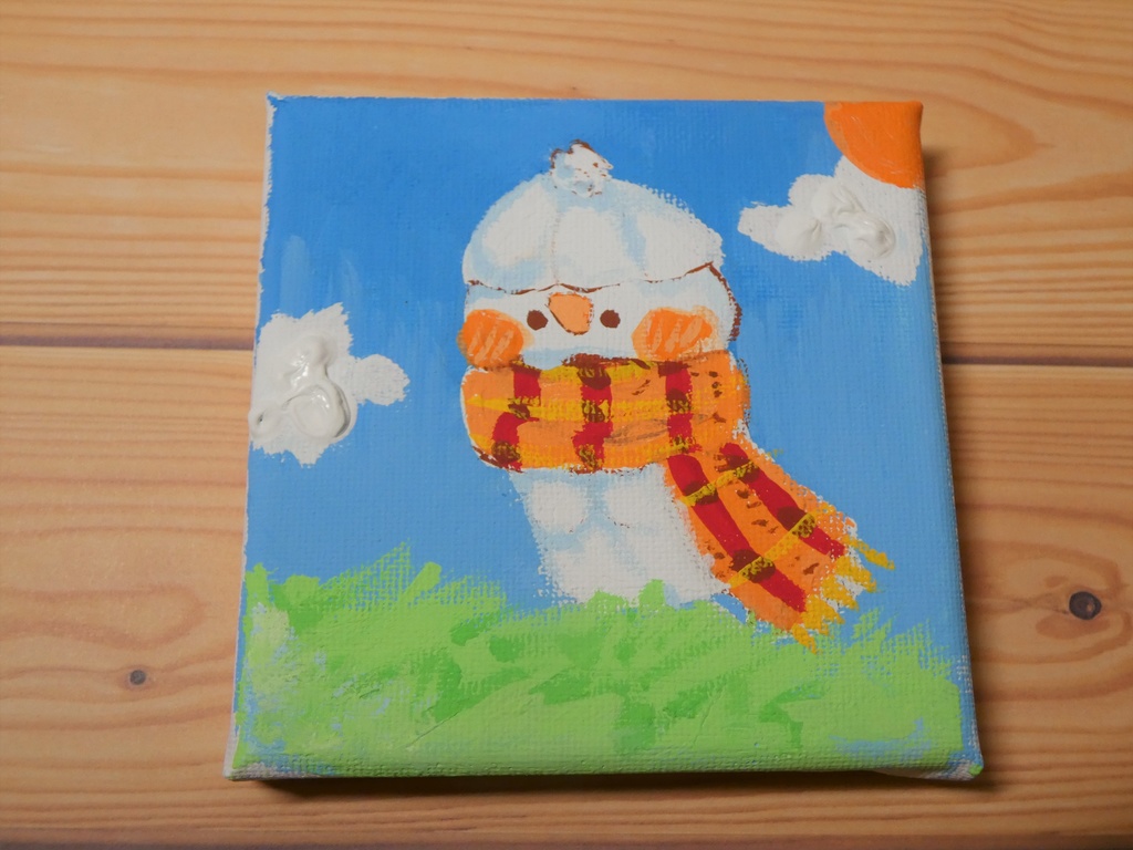 おもちちゃん原画ミニキャンバス　ミニイーゼル付き