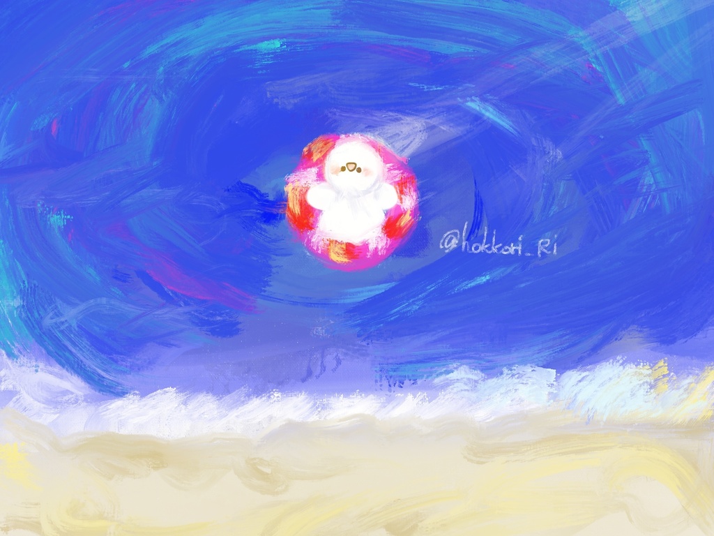 うみ おもちちゃんエコバッグ