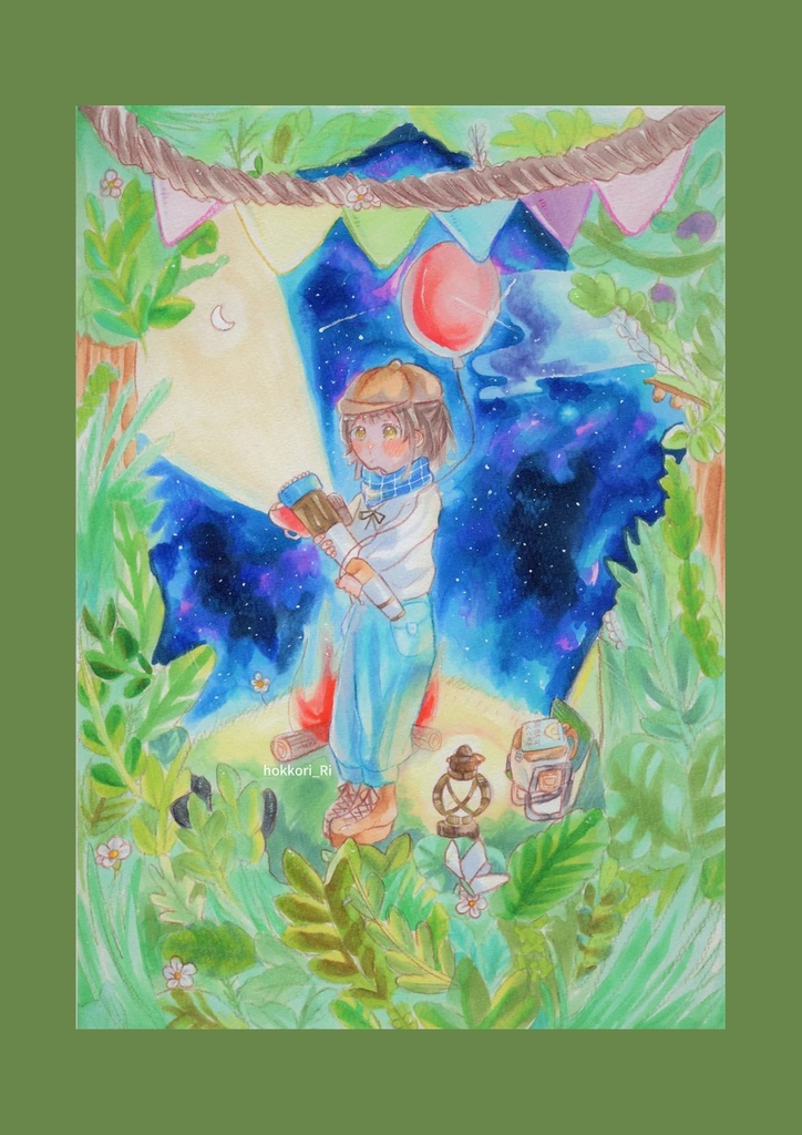 【複製画】空を笑わせるのはいつだって太陽だ/電灯望遠鏡/ひとりも寂しくない