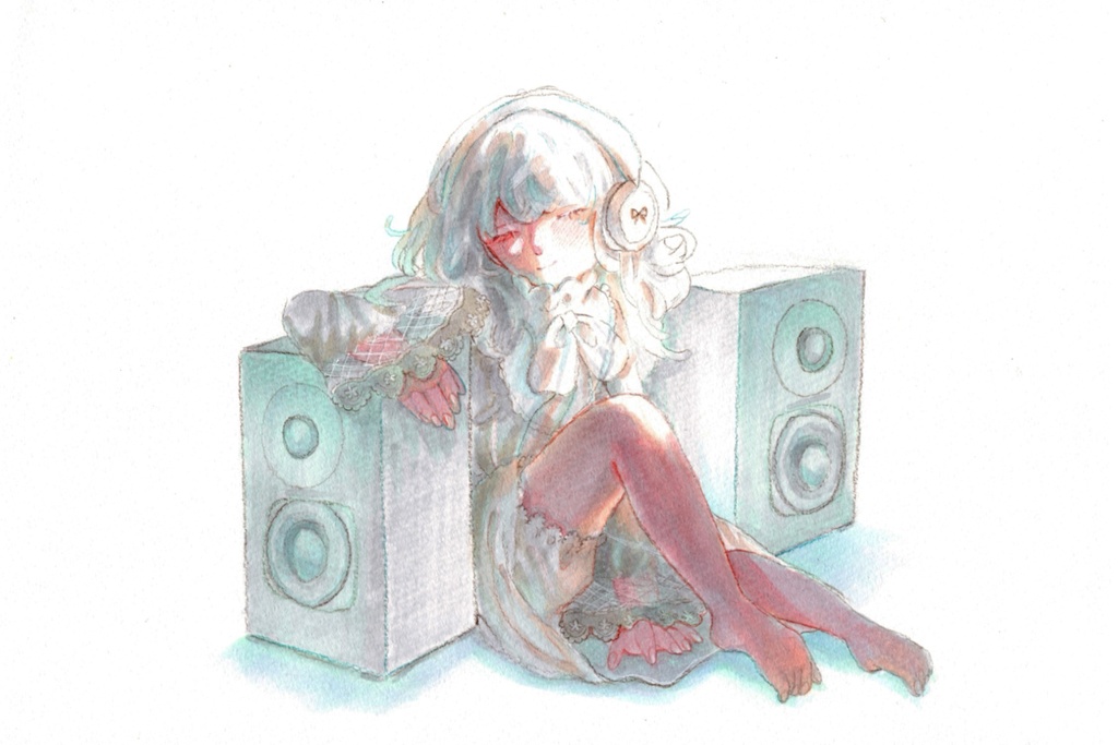 【期間限定】音楽と一緒なら、ひとりも寂しくない 【額装原画】