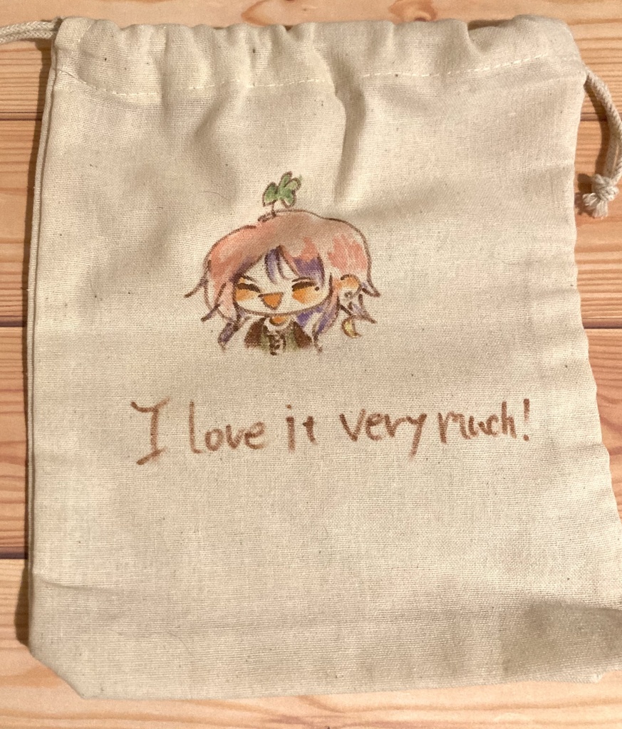 【手描き巾着袋】ルナハとエメル