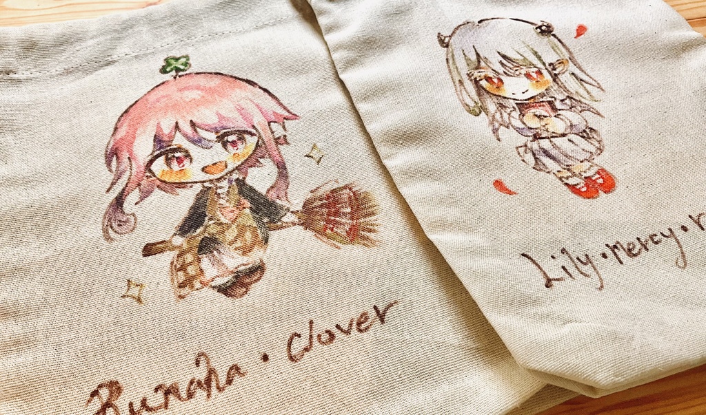 【手書き巾着袋】ルナハ/リリー