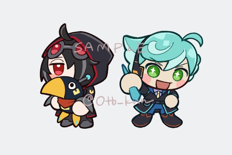 ゼロ&ハチ 自立ミニアクスタ