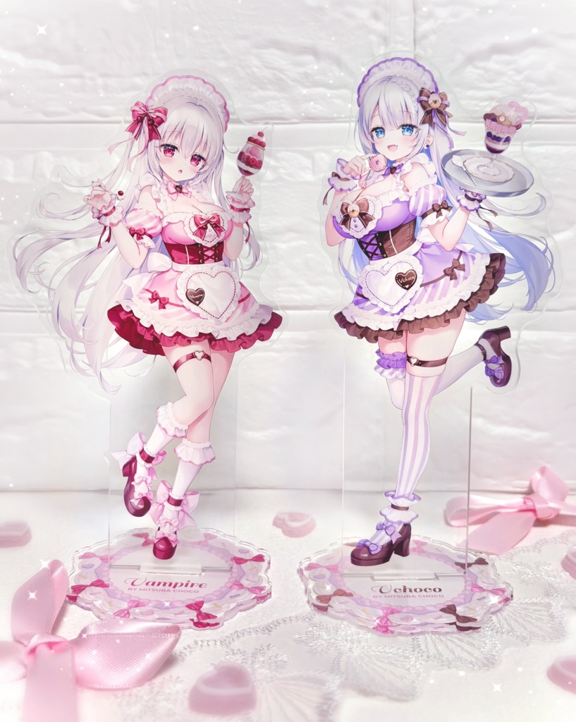 【受注生産】スイーツメイドな吸血鬼ちゃん&Vちょこのアクリルフィギュア